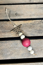 Load image into Gallery viewer, Star and Wooden Bead Ornament
