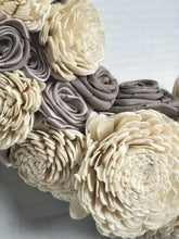 Load image into Gallery viewer, Textured Sola Flower Silk Rose Wreath
