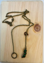 Load image into Gallery viewer, Three Peas in a Pod Brass Necklace
