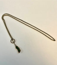 Load image into Gallery viewer, Three Peas in a Pod Brass Necklace
