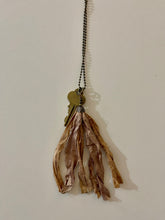 Load image into Gallery viewer, Vintage key and silk tassel necklace
