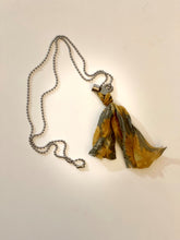 Load image into Gallery viewer, Vintage key and silk tassel necklace
