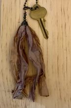 Load image into Gallery viewer, Vintage key and silk tassel necklace
