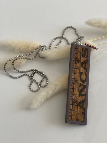 Vintage ruler necklace