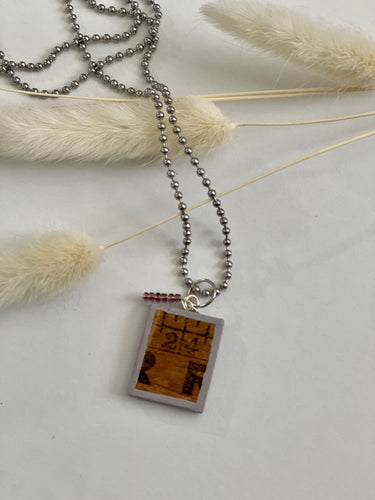 Vintage ruler necklace