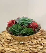 Load image into Gallery viewer, Vintage Silver Reed and Barton 1120 Bowl with Succulent Garden
