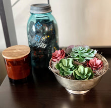 Load image into Gallery viewer, Vintage Silver Reed and Barton 1120 Bowl with Succulent Garden

