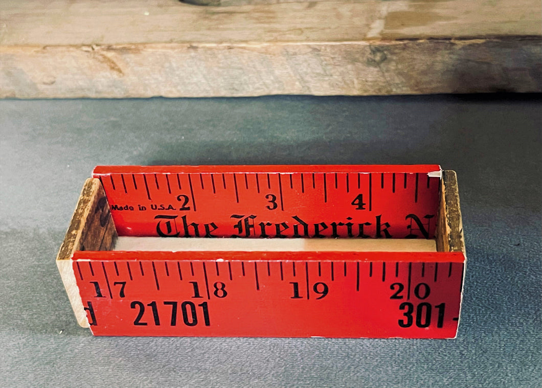 Vintage Yard Stick Business Card Holder