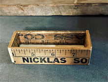 Load image into Gallery viewer, Vintage Yard Stick Business Card Holder
