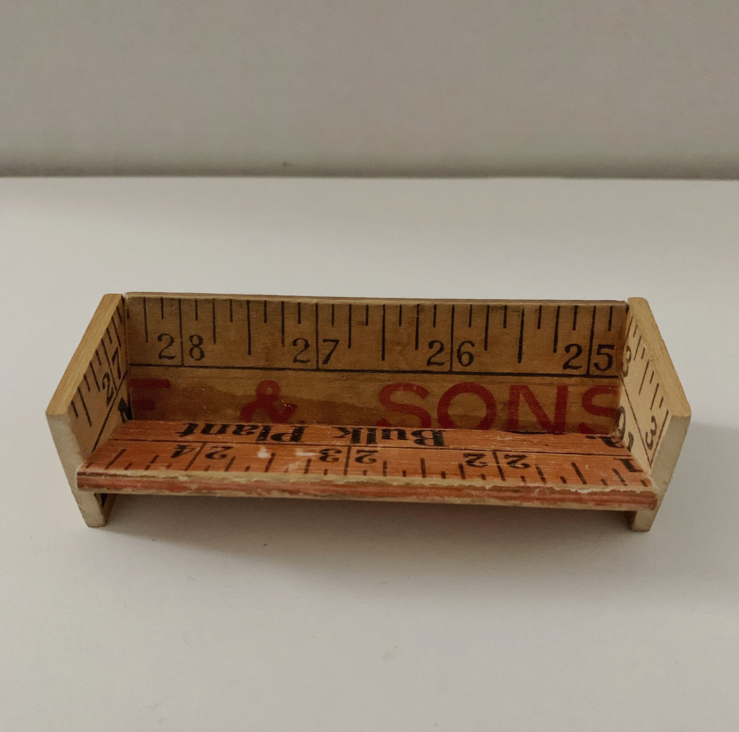 Vintage Yard Stick Business Card Holder