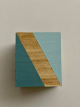 Load image into Gallery viewer, Hand painted square wood pen and pencil holder.
