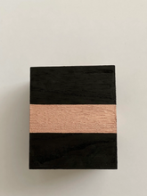 Load image into Gallery viewer, Hand painted square wood pen and pencil holder.
