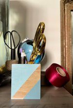 Load image into Gallery viewer, Hand painted square wood pen and pencil holder.

