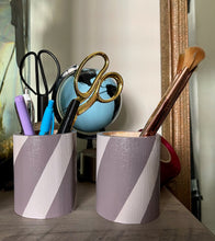 Load image into Gallery viewer, Hand painted square wood pen and pencil holder.
