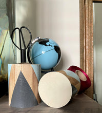 Load image into Gallery viewer, Hand painted square wood pen and pencil holder.
