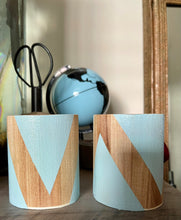 Load image into Gallery viewer, Hand painted square wood pen and pencil holder.
