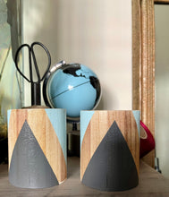 Load image into Gallery viewer, Hand painted square wood pen and pencil holder.
