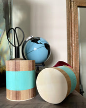 Load image into Gallery viewer, Hand painted square wood pen and pencil holder.
