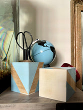 Load image into Gallery viewer, Hand painted square wood pen and pencil holder.
