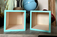 Load image into Gallery viewer, Hand painted square wood pen ad pencil cup.
