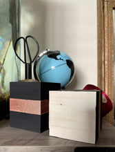 Load image into Gallery viewer, Hand painted square wood pen and pencil holder.
