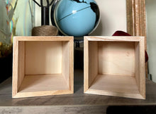 Load image into Gallery viewer, Hand painted square wood pen and pencil holder.
