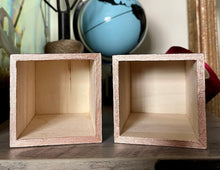 Load image into Gallery viewer, Hand painted square wood pen and pencil holder.
