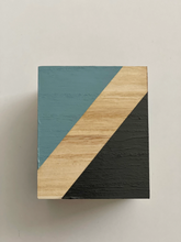 Load image into Gallery viewer, Hand painted square wood pen and pencil holder.
