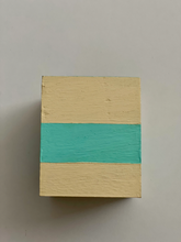 Load image into Gallery viewer, Hand painted square wood pen ad pencil cup.
