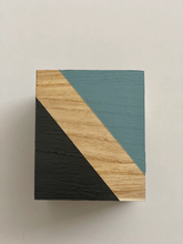 Load image into Gallery viewer, Hand painted square wood pen and pencil holder.
