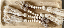 Load image into Gallery viewer, Wooden Bead Tassel Ornament with Grapevine Ball
