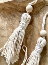 Load image into Gallery viewer, Wooden Bead and Tassel Ornament
