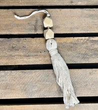 Load image into Gallery viewer, Wooden Bead and Tassel Ornament
