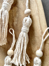 Load image into Gallery viewer, Wooden Bead and Tassel Ornament
