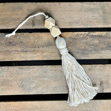 Load image into Gallery viewer, Wooden Bead and Tassel Ornament
