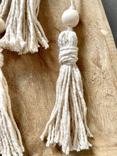 Load image into Gallery viewer, Wooden Bead and Tassel Ornament
