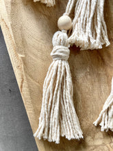 Load image into Gallery viewer, Wooden Bead and Tassel Ornament
