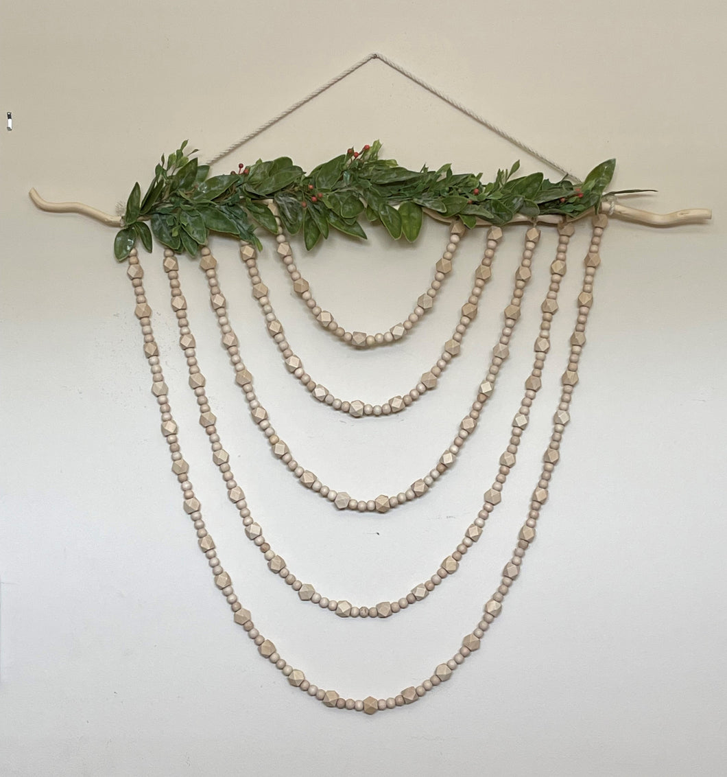 Wooden Beaded Wall Hanging