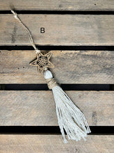 Load image into Gallery viewer, Wooden Star Tassel Christmas Ornament
