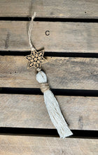 Load image into Gallery viewer, Wooden Star Tassel Christmas Ornament
