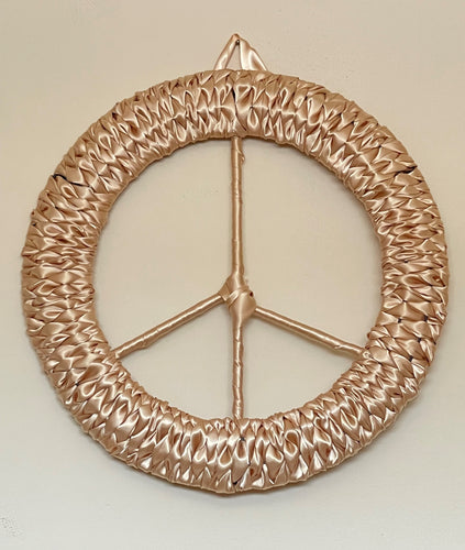 Yellow Ribbon Peace Sign Wreath