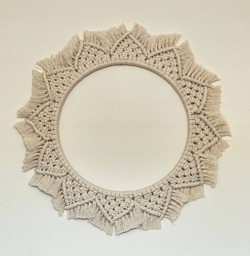 18 Inch Macramé Sun Wreath