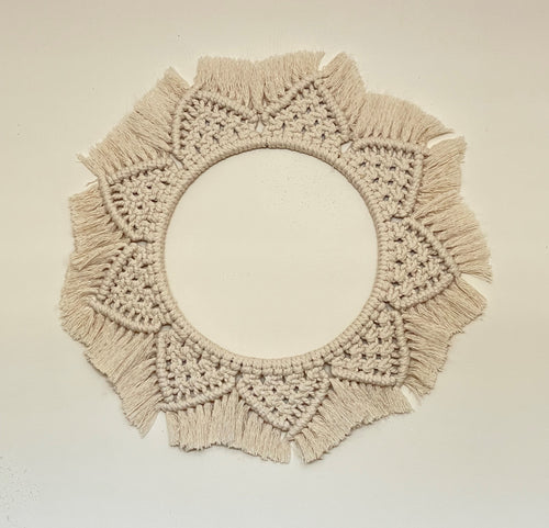 16 Inch Macramé Sun Wreath